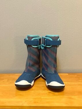 Plae Thandi Unisex Waterproof Boots, Blue/Multi - Size 12 Toddler (VGUC)